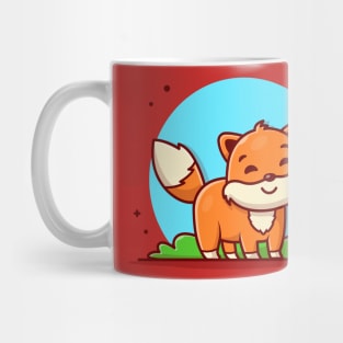 Cute Fox Cartoon Vector Icon Illustration Mug